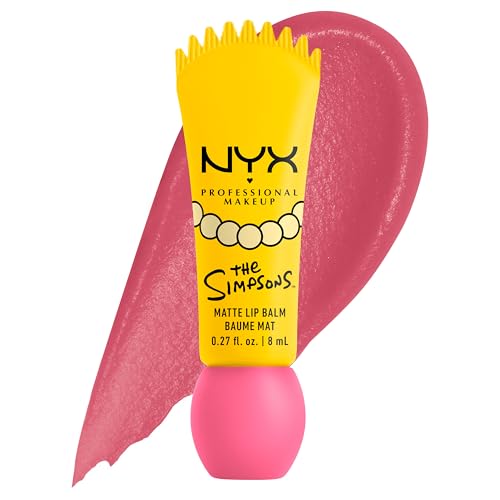 NYX PROFESSIONAL MAKEUP Simpson Smushy Matte Lip Balm Buildable and Blurring Lip Makeup The Simpsons Collaboration Vegan & Cruelty-Free - Smarty Pink (Pink)