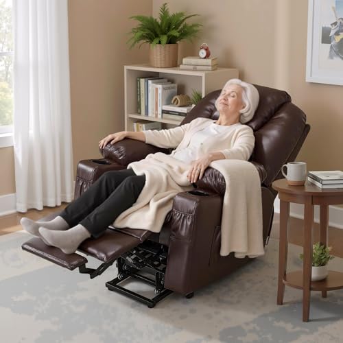 Image of MCombo Small Power Lift Recliner Chair for Elderly, Heat and Massage 7141