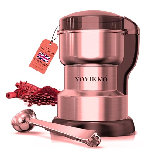 Electric Coffee Grinder 300W, Adjustable Grind, Espresso/Drip/Pour. Coffee Grinder for Coffee, Spices, and Other Foods (silvery-150) by YOYIKKO - Used condition - US$31.05