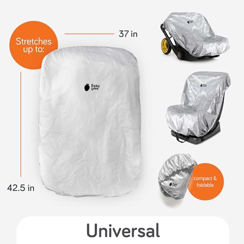 Image of Baby Uma Infant Car Seat Cover Baby - UV Shielding & Heat Blocking Universal Sun Shade for Baby Car Seat, Reflective & Foldable PET Aluminium Cover