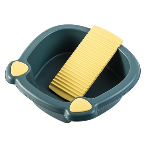 Homoyoyo Vasca Lavaggio Vestiti con Asse Lavare Mano in Resistente Compatto e Leggero per Biancheria Delicata e Piccoli Indumenti per Casa e Dormitorio Colore Blu Profondo