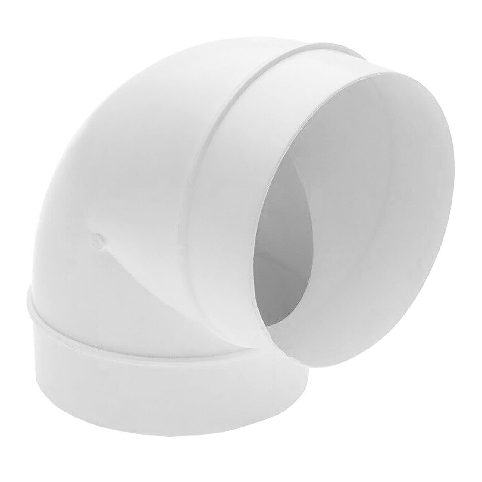 Spares2go Men's White Universal Tumble Dryer Bend Elbow Duct 90 Degree Vent Hose Pipe Tube Ducting Connector (4" / 100Mm)