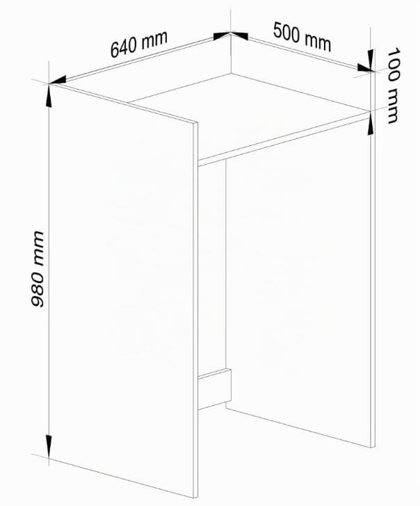 BDW Waschmaschinenschrank 97,5x64x50 cm, für Waschmaschine & Wäschetrockner, Badezimmerschrank Hoch, Badezimmer Möbel, Bad Schrank Badezimmerschrank (Graphit)