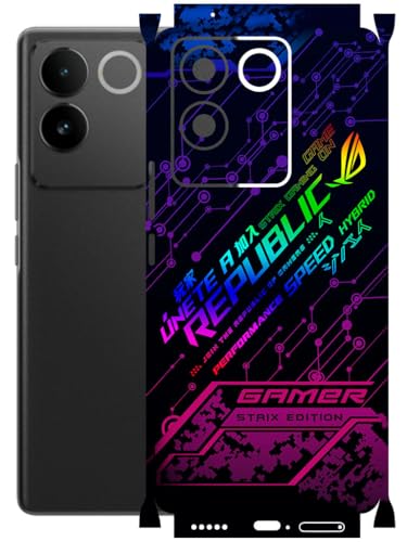 Image of AtOdds - Full Body Back Screen Guard Protector Film - Lamination Wrap Skin Sticker Compatible with IQOO Z7 PRO (5G) | Scratchproof Matte Finish (Gamer)