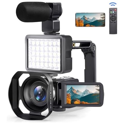 Ourlife 8K Video Camera Camcorder, UHD Digital Camcorder 8K/15FPS 4K/60FPS 5K 6K/30FPS Adjustable, 3" Touch Screen 18X, 64MP Photo 8K Video Camera for Youtubers Filming, WiFi Video Recorder Camera Cover