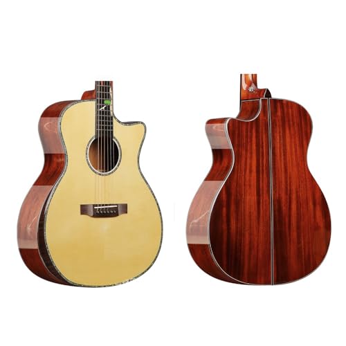 La guitare folk ByErz de 41 pouces en épicéa à placage unique avec un motif de touche unique et une surface de couleur bois originale convient à la pratique et au jeu, aux débutants et aux professionn - Les Beatles, Paul McCartney, John Lennon, RIngo Starr, George Harrison La guitare folk ByErz de 41 pouces en épicéa à placage unique avec un motif de touche unique et une surface de couleur bois originale convient à la pratique et au jeu, aux débutants et aux professionn – Image 3