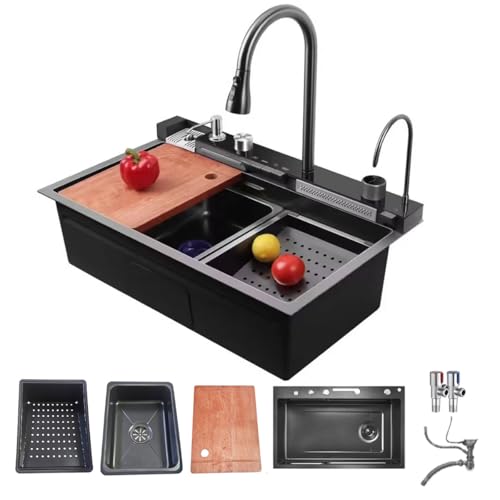 Cuba Cascata Pia Gourmet Inox Torneira Copos Cozinha