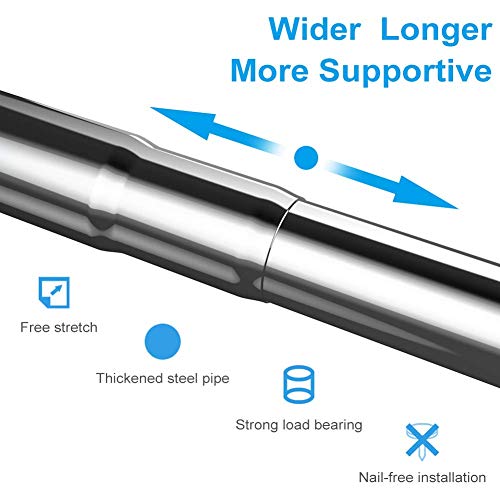 image for CovertSafe Shower Curtain Rod, 47-89 Inch Adjustable Tension Spring, S