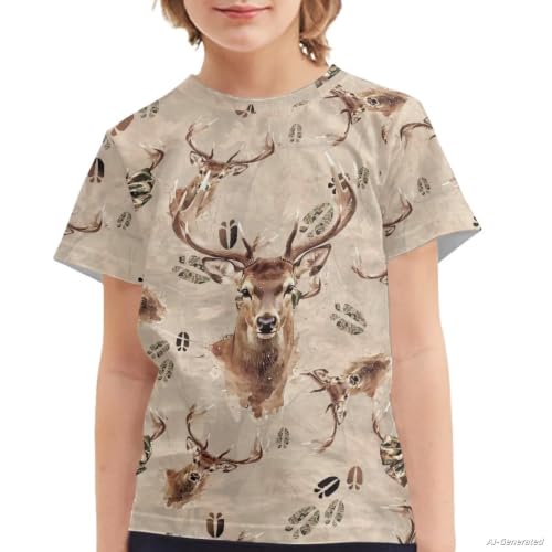 Image of Renewold Kids Novelty T-Shirt for Girls Boys Short Sleeve Crewneck Summer Tee Soft Breathable Graphic Shirt for Age 2-16