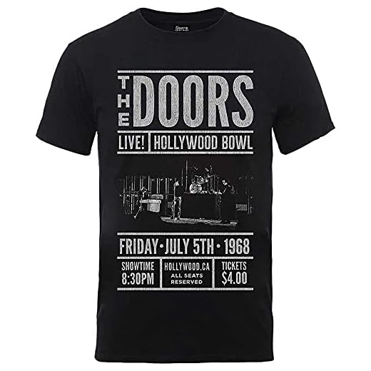 Rockoff Trade The Doors Advance Final Camiseta, Negro (Black), XL para Hombre
