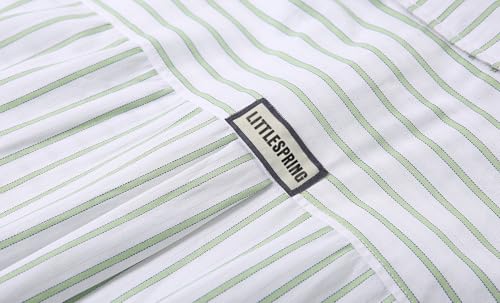 Image of LittleSpring Boys Button Down Long Sleeve Uniform Dress Shirts with Tie