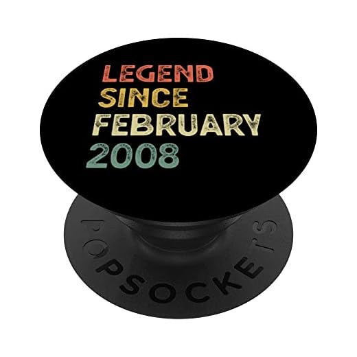 Leyenda de cumpleaños número 15 para niños y niñas desde febrero de 2008 PopSockets PopGrip Intercambiable