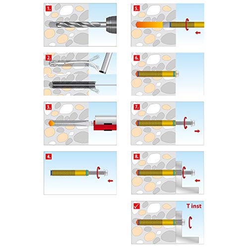 TOX Verbundmörtel-Zubehör Liquix Impact M8x80 mm, 10 Stück, 08410015