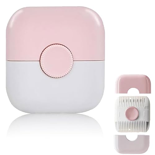 REROON Cortadora de pelo 2 en 1 con puntas abiertas para cortar el pelo de las mujeres | Mini peine de afeitar dañado para niña | Herramienta de corte de doble cara con peine | Regalo | Rosa