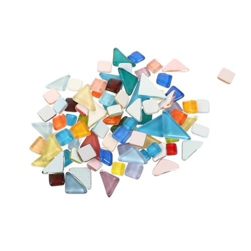 NUOBESTY 200g Mosaico Creativo Di Pietre Colorate Per Artigianato Materiale Per Decorazioni Resistente All Umidità e Al Calore Per Progetti Artistici e Fai Da Te
