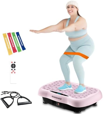 Vibrating Board Exercise Machine, Vibrating Board for Lymphatic Drainage Full Body Workout Vibrating Fitness Platform Waver Vibrating Board for Weight Loss Shaping Home Fitness Equipment