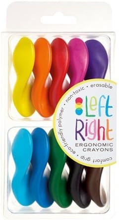 Ratpaneete International Arrivals Left Right Ergonomic Crayons - Set of 10 (133-1)