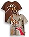 Produktbild The Gruffalo Kinder-T-Shirt im 2er-Pack | Braunes Grüffelo & Friends-Grafik-T-Shirts | Mehrfarbiges, kurzärmliges Märchen-Oberteil-Set im Multi-Pack | Geschenkpaket mit Geschichtenbuch-Merchandise