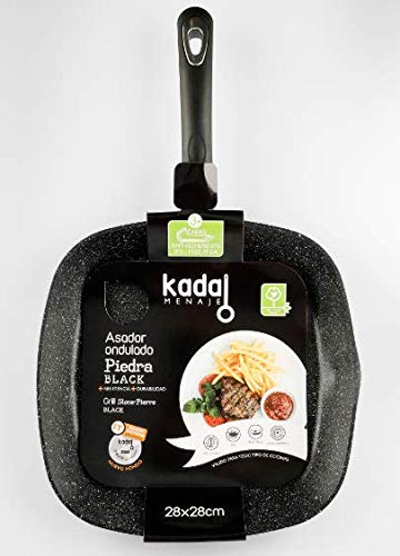 ASADOR PIEDRA ONDULADO IT BLACK 28X28CM