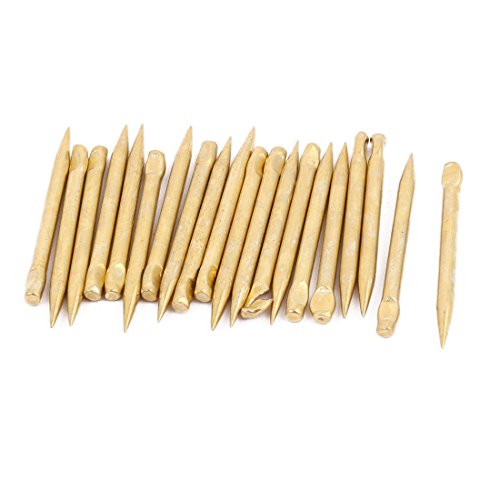 Aexit 1.5mmx20mm Carbon Fastener Steel Point Tip Concrete Cement Wall Nail Brass Tone 20pcs Model:99as175qo647