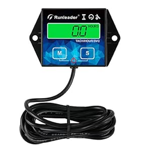 Runleader-Hintergrundbeleuc... Betriebsstundenzähler-Drehz... Batterie austauschbar, enutzerabscha... für Rasenmäher-Traktorgenerator gasbetriebene Ausrüstung