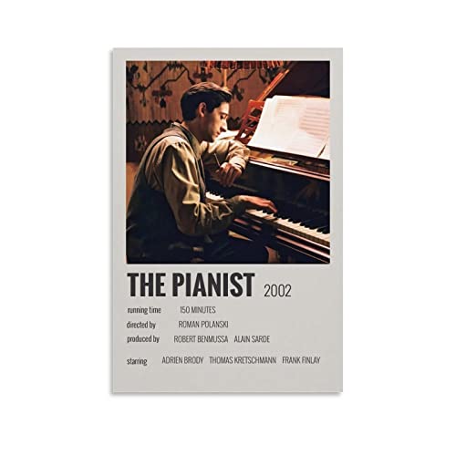 Poster del film della biografia del pianista Guerra Dramma Poster decorativo su tela da parete per soggiorno, camera da letto, 30 x 45 cm