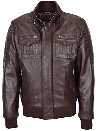 Veste bomber en cuir véritable Tom pour homme au style intemporel