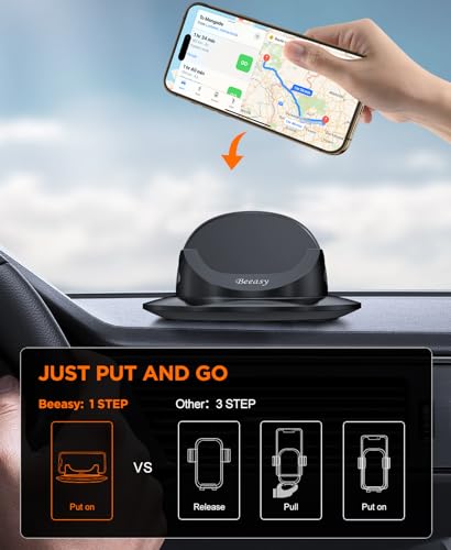 Beeasy Dashboard Cell Phone Holder for Your Car, Car Phone Holder with 360°Rotatable Silicone Non-Slip, Universal Car Phone Mount for iPhone 17/16/15/14,Samsung, Google Pixel, All Smartphones and GPS - Image 5