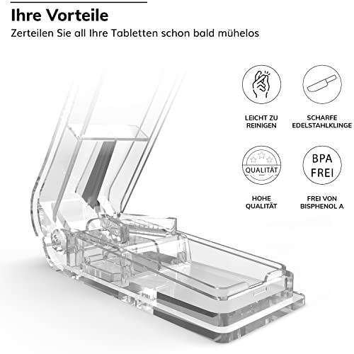 Tablettenteiler Foubiss für das Teilen von kleinen und großen Tabletten