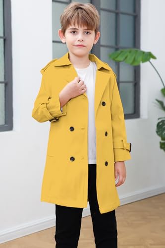 Image of Cromoncent Kids Rain Jacket, Raincoats Lightweight Waterproof Trench Coat for Boys Girls