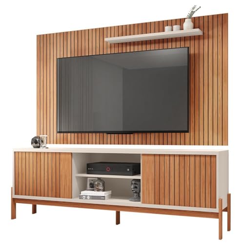 Rack Com Painel Tv até 70 Polegadas Marrom Marte Caemmun