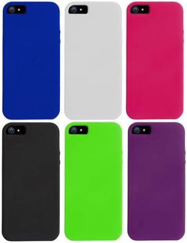 GadgetinBox™ - New Apple iPhone 5S Pack of 6 Soft Silicone Skin Cases