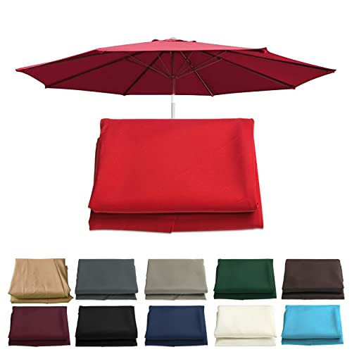 Housse de Parasol de Jardin Universelle Rouge Finition Soignée