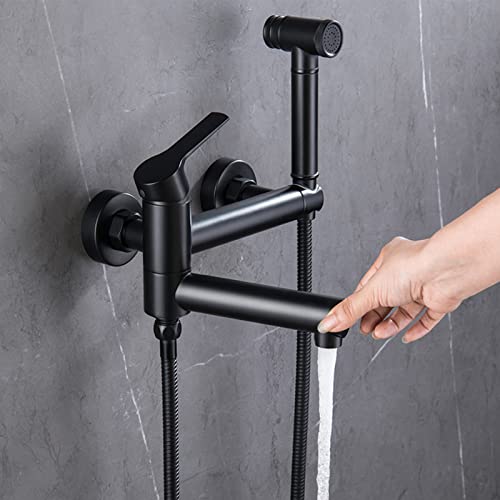 Fixation de pulvérisateur de robinet de bidet mixte mural pour WC - 5