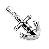 kettenanhänger edelstahl ✔ Highlight: Kettenanhänger Anker mit Seil, hochwertig verarbeitet mit vielen Details - Charm für Damen und Herren in Juwelierqualität