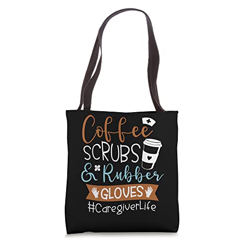 Bolso Tote Coffee Scrubs And Rubber Gloves Caregiver Life miniatura 1