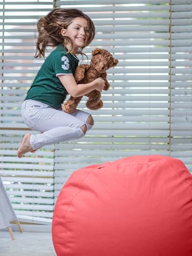 image for Wekapo Stuffed Animal Storage Bean Bag Chair Cover for Kids | Stuffabl