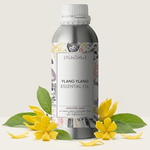 Image of VedaOils Ylang Ylang Essential Oil 100ml | Pure & Natural Aroma Oil for Home Fragrance | For Diffusers, Candles, Meditation & Aromatherapy | Supports Hair & Skin Care | Premium Ylang Ylang Oil