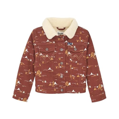 Wrangler Girl's Burgundy Sherpa Lined Jacket