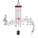 Carillón de viento de aluminio para exteriores, 66 cm, tubos de aluminio, carillones de viento para balcón, carillones de viento colgantes de metal retro para jardín, balcón, terraza, patio