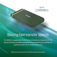 Transcend ESD380C 500GB USB 3.2 Gen 2x2 Portable SSD, Up to 2,000 MB/s, Rugged & Compact External Drive for Laptop, PC, Mac, Gaming & Android TS500GESD380C – Ansicht 5