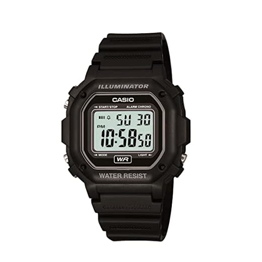 Casio Men's F108WH Illuminator Collection Black Resin Strap Digital Watch