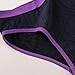 Women's Seamless Low-Rise Briefs Fashion Color Block Stretchy Underwear Full Coverage Comfortable Everyday Panties Purple