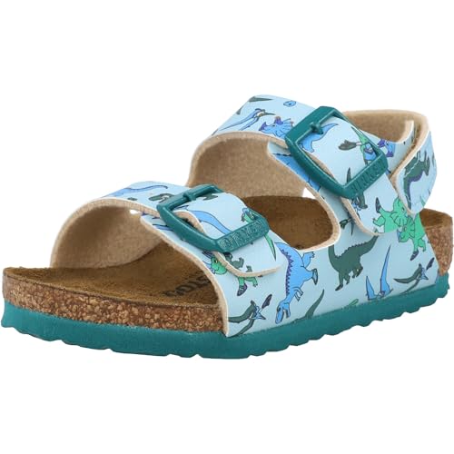 Sandales Birkenstock Milano Kids bleu clair en Birko-Flor avec bride cheville