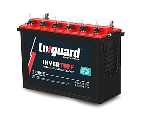 Image of Livguard INVERTUFF IT 1560STT 150Ah Recyclable Tall Tubular Inverter Battery for Home, Office & Shops (Black & Red)
