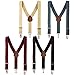 Bundle Monster 4 Clip on Suspenders for Kids Boy Girl Adjustable Straps Y Back