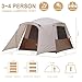 Vidalido 3-4 Person Tent with 1 Mesh Door and 2 Large Mesh Window, Double Layer Waterproof Portable Family Cabin Tent, 4 Person Tents for Outdoor Camping Hiking