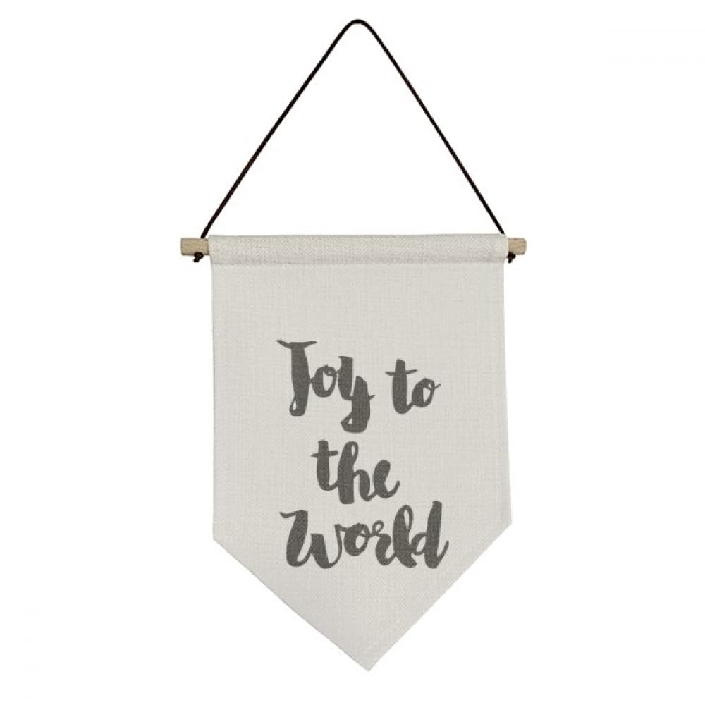 Bandera de lona Joy To The World para decorar chimeneas estas navidades