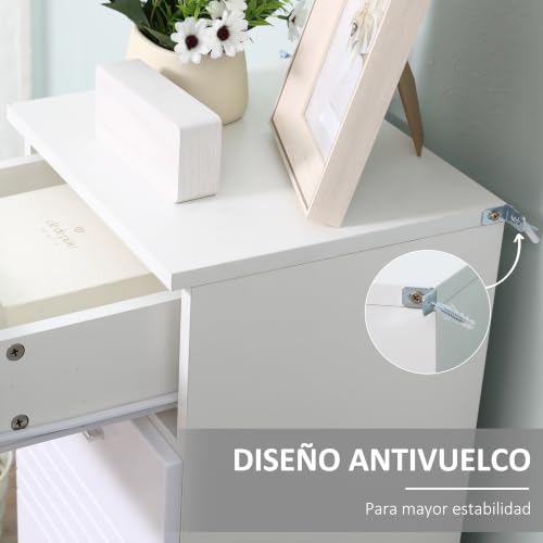 Miniatura 4 de Kleankin Armario Auxiliar De Baño Mueble De Baño De Suelo Con Puerta Cajón Y Estante Ajustable Para Salón Dormitorio Aseo 35x30x77,5 Cm Blanco