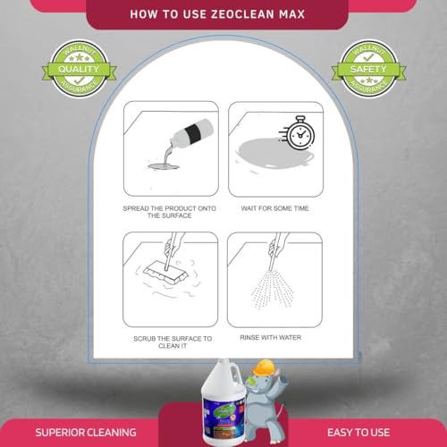 Image of Zeoclean Max | Epoxy Grout Film Remover | Epoxy Haze Remover | Epoxy Film Remover | Epoxy Paint Remover | Pu Remover (500 Ml)